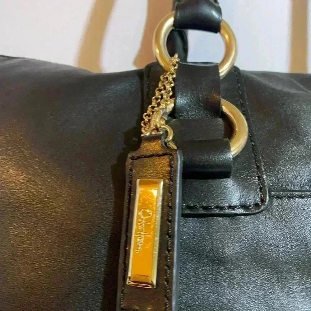 Cole Haan black leather satchel handbag